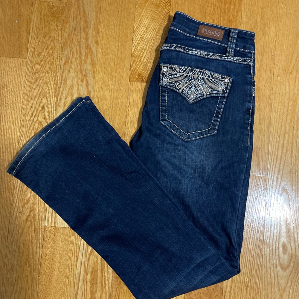 Shyanne size 29 X 33 bootcut stretch jeans.